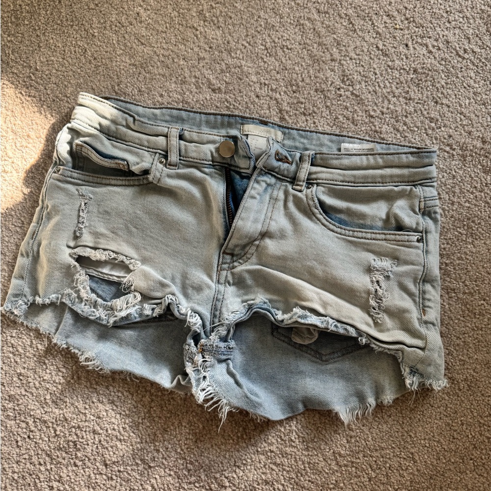 H&M Distressed Denim Shorts